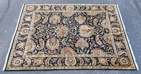 ESTATE HAND-TIED INDO JAIPUR RUG, 9'11" X 7'9"
