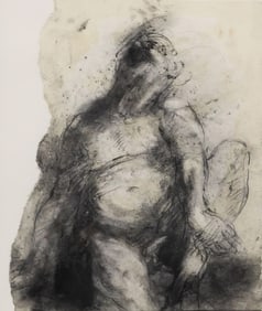 JAMES DRAKE (B.1946) CHARCOAL DRAWING FIGURE STUDY