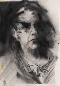 JAMES DRAKE (B.1946) CHARCOAL DRAWING FIGURE STUDY