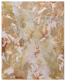 LIEVE SAETHER (20TH C.) LARGE ABSTRACT PAINTING, 'CONSTITUTION III' 60" X 48"