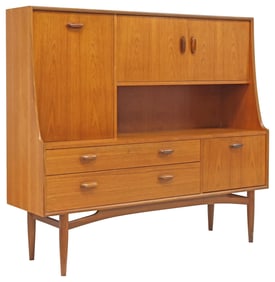 G PLAN 'BRASILIA' MID-CENTURY MODERN TEAK TALL CREDENZA CABINET