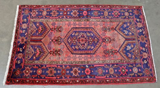 ESTATE HAND-TIED PERSIAN HAMADAN RUG,  5'0.5" X 3'3"