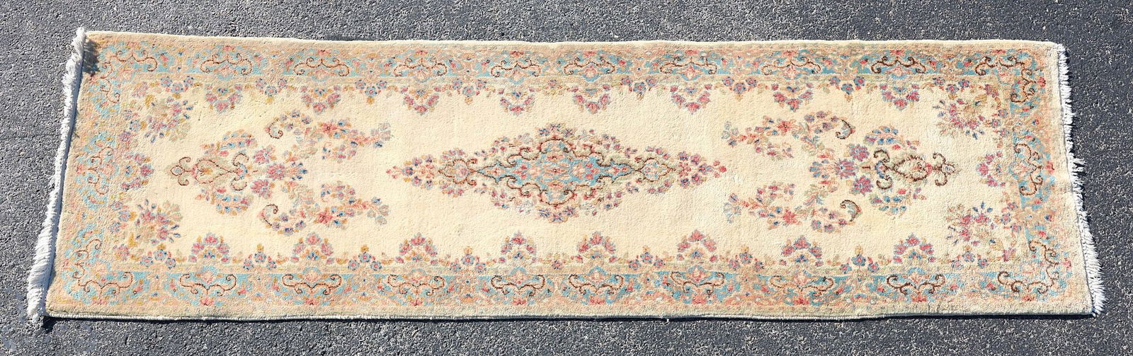 ESTATE HAND-TIED KERMAN RUNNER, 8' X 2'6" (1 of 4)