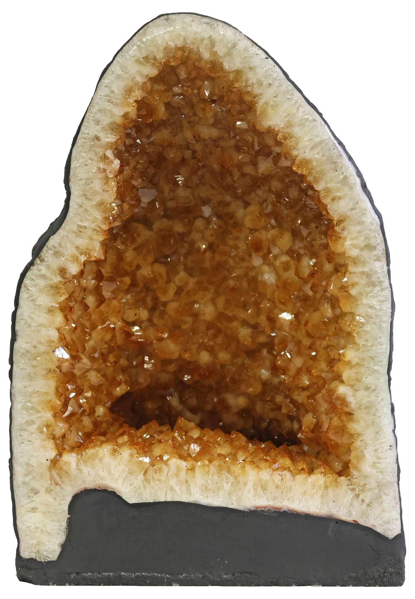 LARGE GEOLOGICAL CRYSTAL CATHEDRAL GEODE, 14"H (1 of 3)