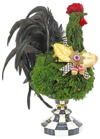 MACKENZIE-CHILDS 2013 'KING OF THE ROOST' FIGURAL ROOSTER TOPIARY
