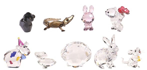 (9) SWAROVSKI CRYSTAL GIFTWARE LOVLOTS & SCS EXCLUSIVE