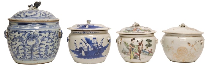 (4) CHINESE PORCELAIN COVERED TUREENS