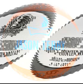 NBA MAVERICKS JASON TERRY 1,000th  3-POINTER  GAME BALL WITH DALLAS