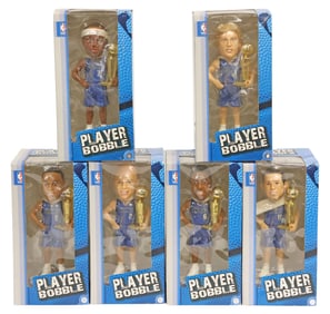 (6) JASON TERRY & MAVERICKS BOBBLE HEAD FIGURES