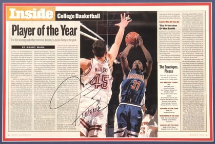 JASON TERRY SIGNED SPORTS ILLUSTRATED ARTICLE WITH PHOTO