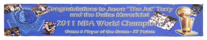 JASON TERRY 14' BANNER 2011 NBA CHAMPIONS, PLAYER OF GAME 6