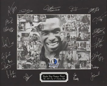 JASON TERRY DALLAS MAVERICKS TEAM SIGNED PHOTO COLLAGE