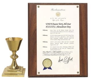 JASON TERRY ATLANTA UNCF PROCLAMATION & GILT CUP