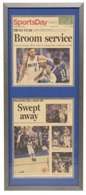 JASON TERRY FRAMED DALLAS PAPER, MAY 9, 2011, COLOR PHOTOS