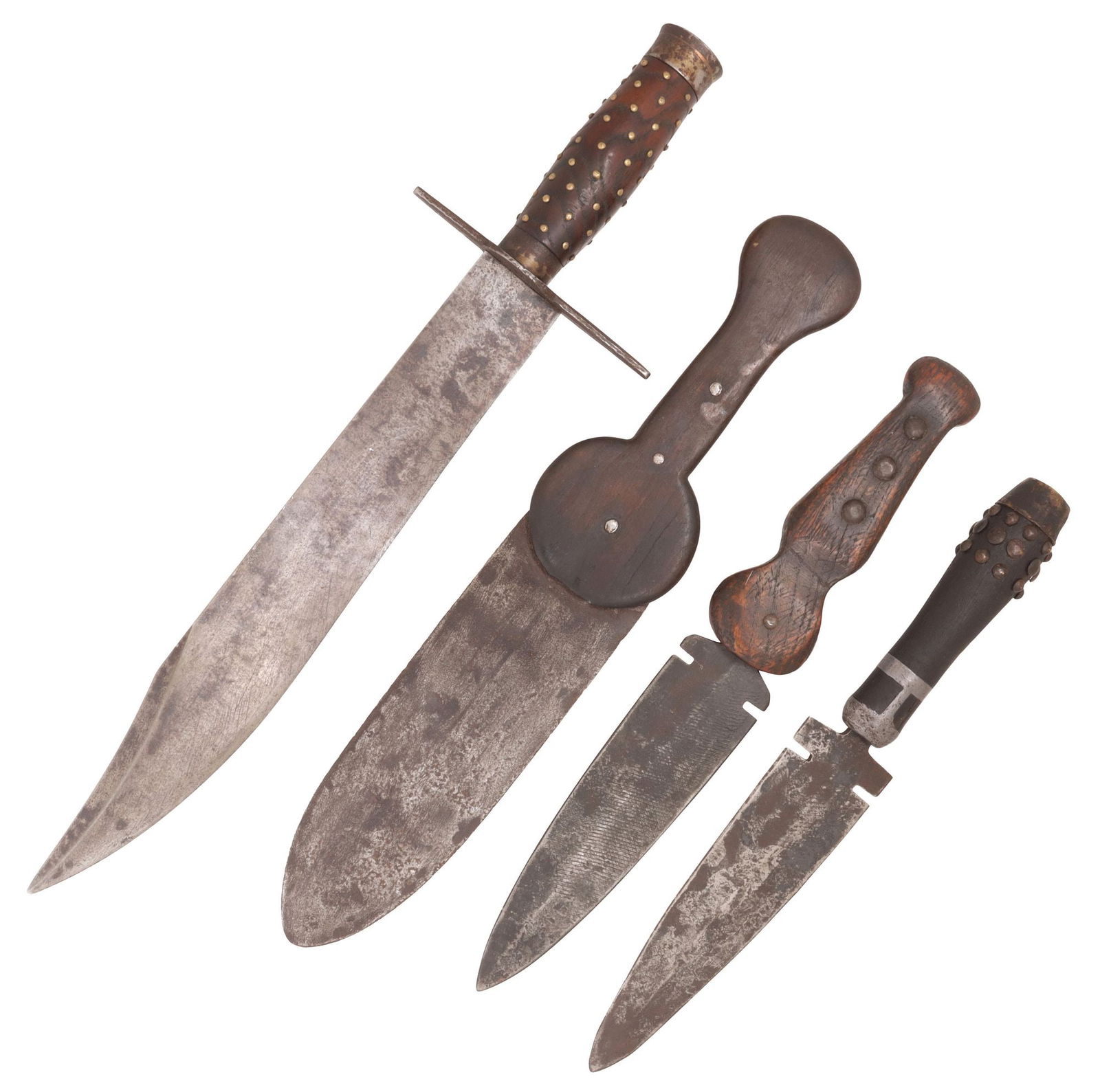 (4) EARLY AMERICAN KNIVES, HUDSON BAY & INDIAN STYLES (1 of 3)
