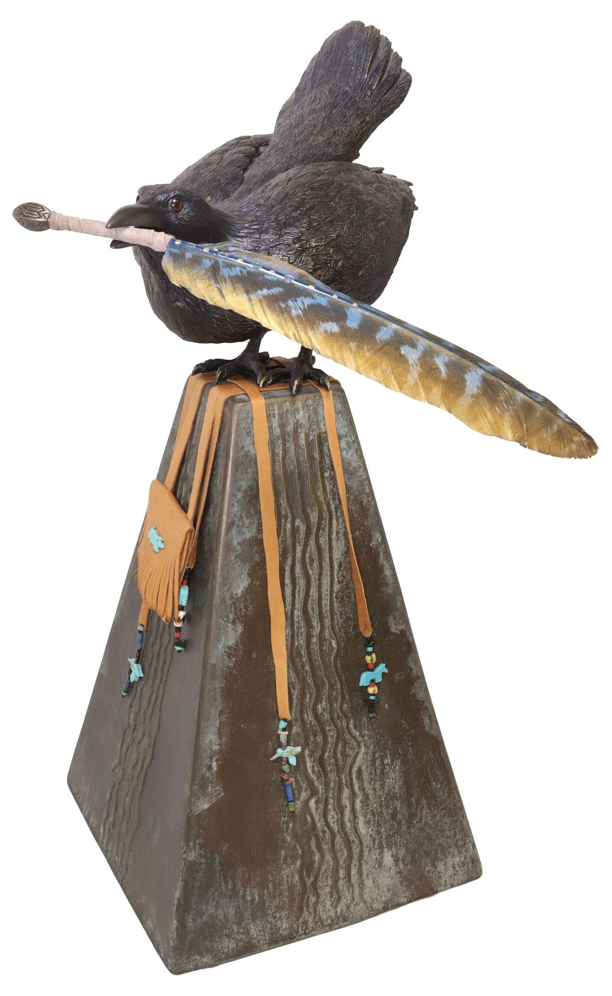 PETER BERRYMAN (20TH C.) SOUTHWEST RAVEN TOTEM SCULPTURE (1 of 7)