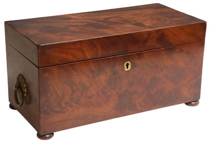 ENGLISH LATE VICTORIAN PERIOD MAHOGANY TEA CADDY