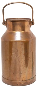 LARGE COPPER-PLATED STEEL MILK CHURN