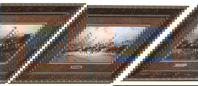 (2) G. HARVEY (D.2017) FRAMED PRINTS, WESTERN NOCTURNES