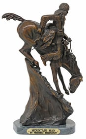 AFTER FREDERIC REMINGTON BRONZE SCULPTURE, 'MOUNTAIN MAN'