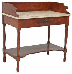 ENGLISH REGENCY GRAIN-PAINTED PINE WASHSTAND