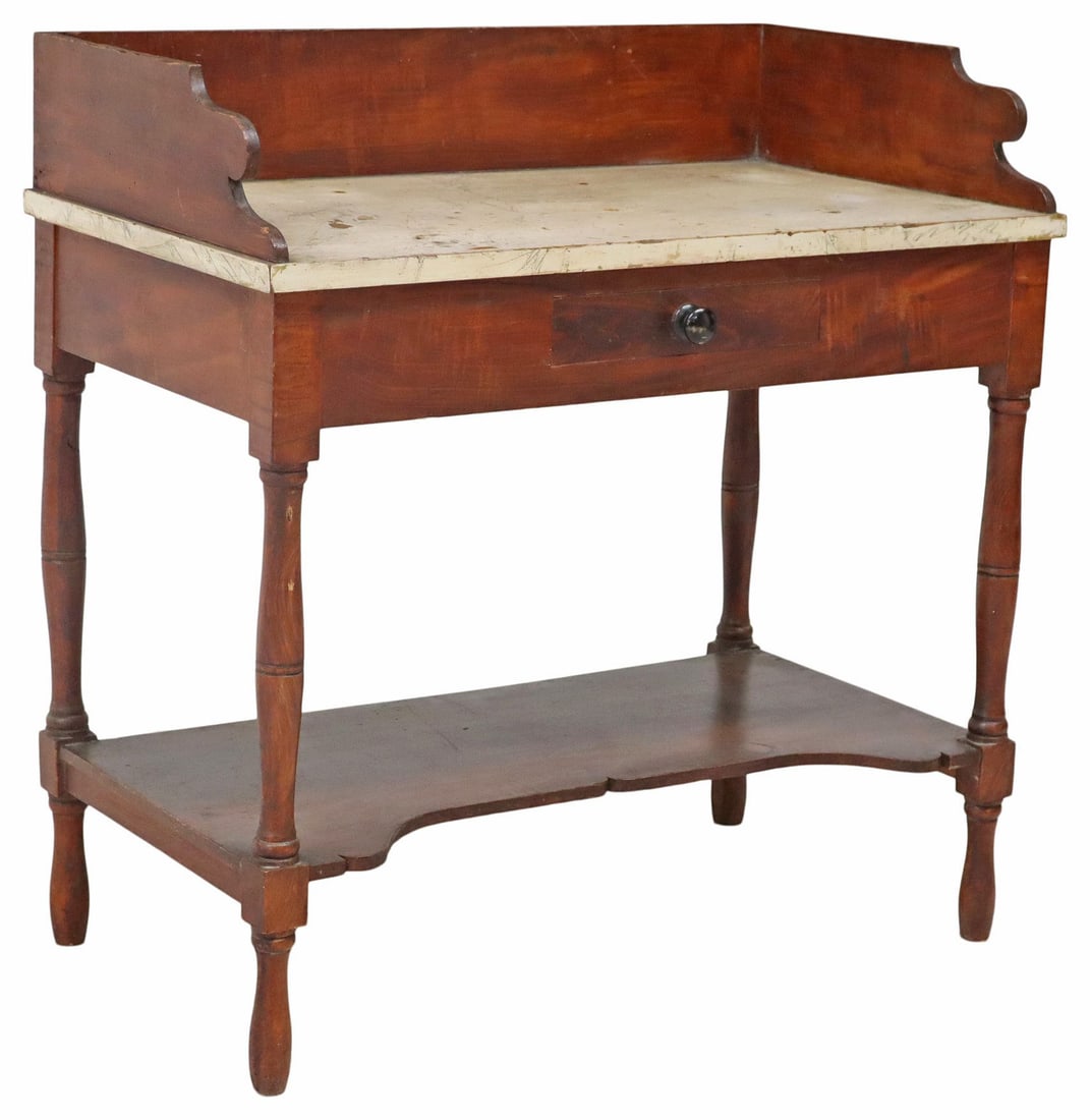ENGLISH REGENCY GRAIN-PAINTED PINE WASHSTAND (1 of 5)