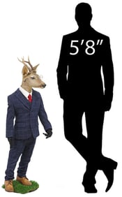 ANTHROPOMORPHIC TAXIDERMY MANNEQUIN, SUITED DEER