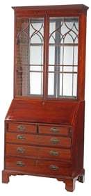 ENGLISH GEORGE III MAHOGANY BUREAU CABINET