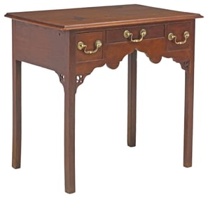ENGLISH GEORGE III OAK LOWBOY OR SIDE TABLE