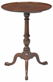 ENGLISH MAHOGANY DISH-TOP TILT-TOP TEA TABLE