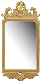 ENGLISH GEORGE I STYLE GILTWOOD BEVELED MIRROR