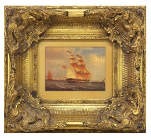 FRAMED DECORATIVE PRINT BRITISH NAVAL SHIP