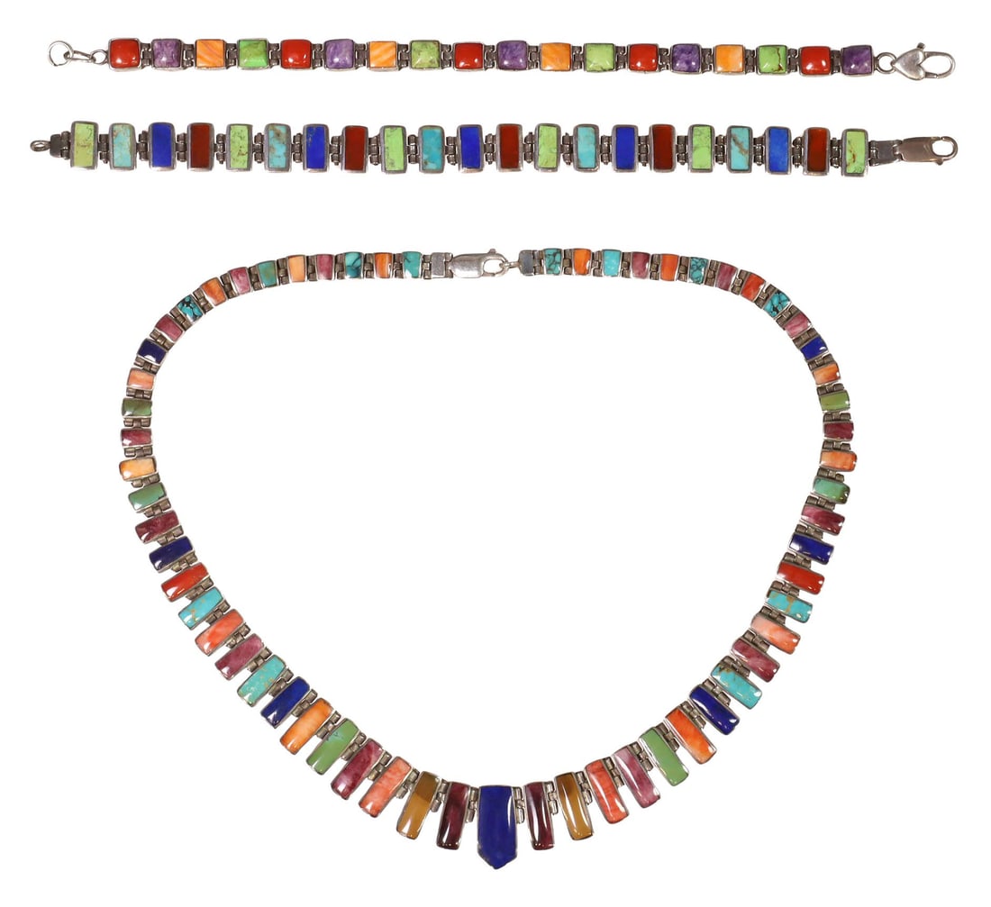 (3) NATIVE AMERICAN & SOUTHWEST STYLE MULTI-GEMSTONE JEWELRY (1 of 8)