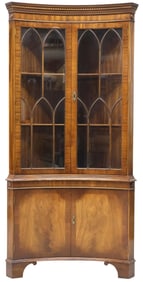 GEORGIAN STYLE MAHOGANY CORNER CABINET