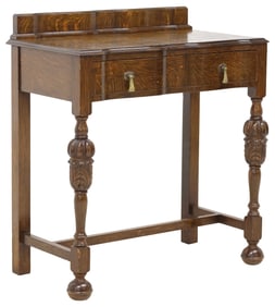 ENGLISH JACOBEAN STYLE CARVED OAK HALL TABLE