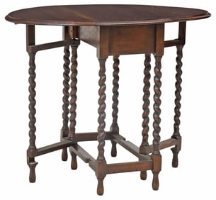 ENGLISH OAK DROP LEAF GATE-LEG TABLE