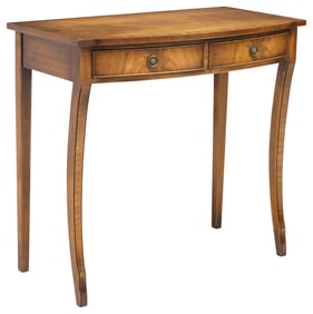 REGENCY STYLE CROSSBANDED MAHOGANY CONSOLE TABLE