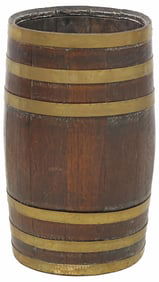 ENGLISH OAK BANDED STAVE BARREL