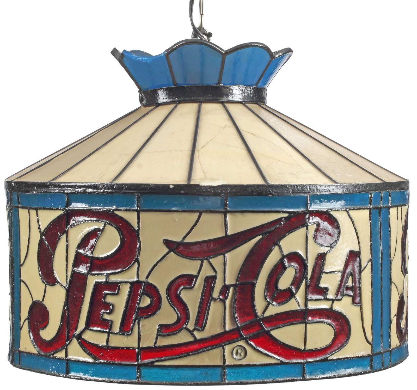 VINTAGE PEPSI-COLA COLORED PLASTIC HANGING CEILING LIGHT (1 of 4)