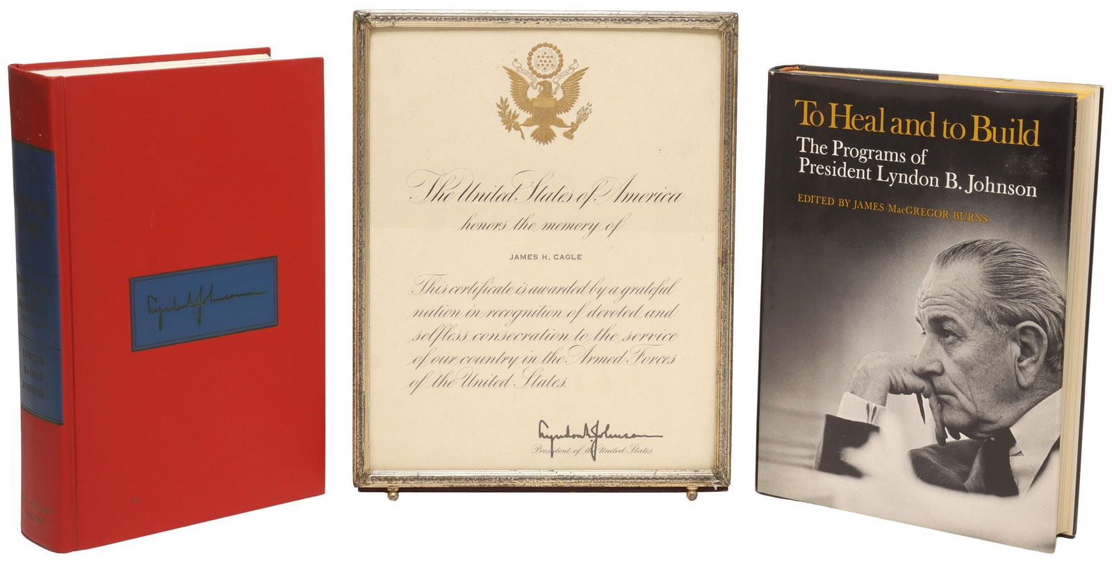 (3) PRESIDENT LYNDON B. JOHNSON BOOKS & CERTIFICATE, ALL SIGNED (1 of 10)