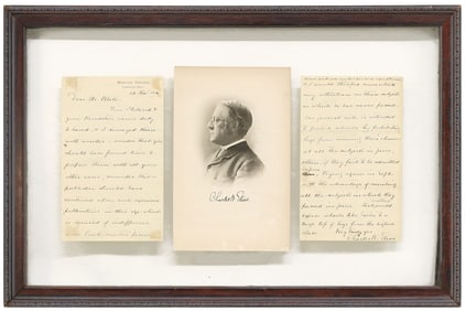 PHOTOGRAPH & LETTER SIGNED BY HARVARD PRESIDENT CHARLES W. ELIOT (1834-1926)