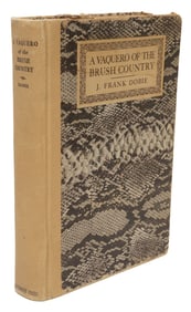 J. FRANK DOBIE (1888-1964) SIGNED FIRST EDITION, 'A VAQUERO OF THE BRUSH COUNTRY'