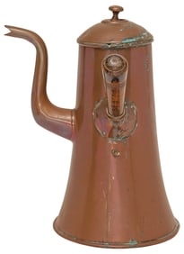 ENGLISH GEORGIAN COPPER COFFEE OR CHOCOLATE POT