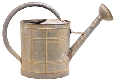 RUSTIC GALVANIZED METAL WATERING CAN