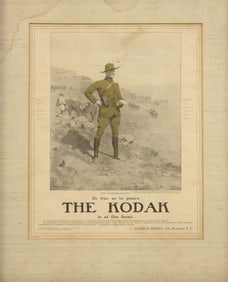 VINTAGE COLLIER'S WEEKLY MAGAZINE PAGE, REMINGTON KODAK ADVERTISEMENT