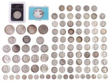 (103) U.S. PRE-1965 SILVER COINS, APPROX. 23 OZ. PURE SILVER