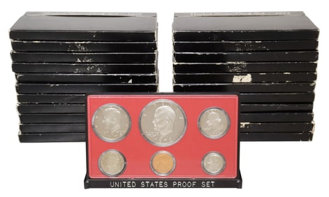 (22) U.S. COIN PROOF SETS, 1974, 1975, 1976, 1978, 1979