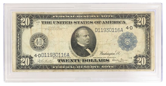 U.S. CURRENCY, $20 FEDERAL RESERVE NOTE, SERIES OF 1914