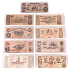 (9) OBSOLETE CURRENCY, MOSTLY CIVIL WAR ERA