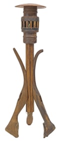 RUSTIC RANCH STYLE SALVAGED WOOD 1-LIGHT FLOOR LAMP